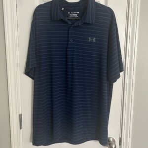 Under Armour Men's Navy Striped Polo Shirt